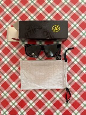 Von Zipper Comsat Black Sunglasses Box with Orange COMSAT Label